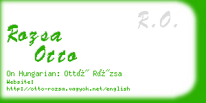 rozsa otto business card